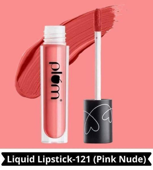 Plum Matte In Heaven Liquid Lipstick | Non-Drying | Smudge-Proof | 100% Vegan & Cruelty Free | Lychee-licious - 121 (Pink Nude)