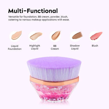 Foundation Makeup Brush, Kabuki Hexagon Face Blush Liquid Powder Foundation Brush for Blending Liquid
