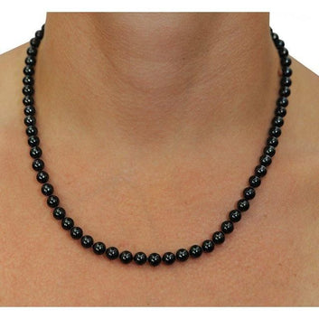 Mady Womens Black Crystal Necklace and Bracelet set